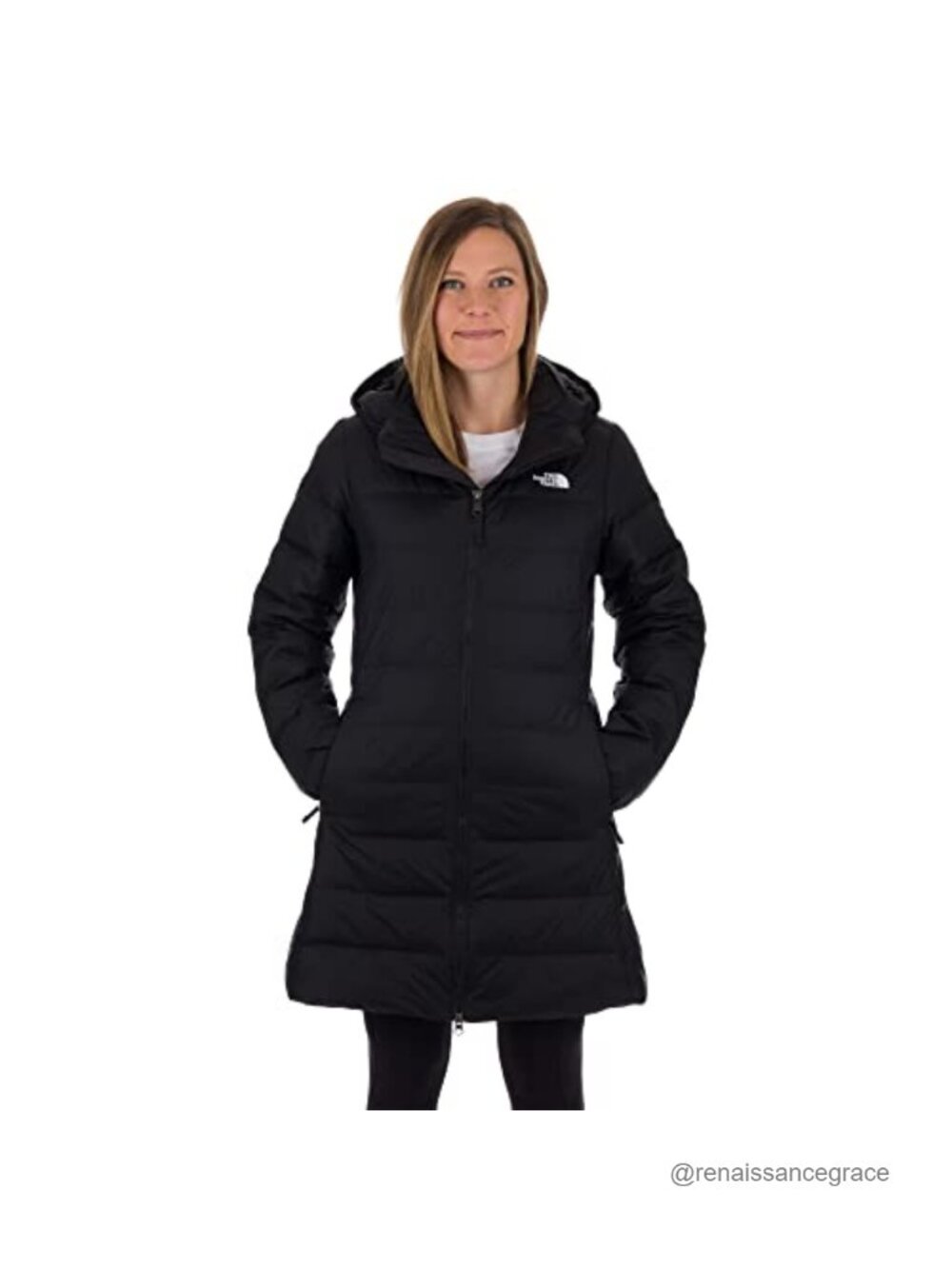 Large Navy Anorak Coat - Waterproof Insulated Parka, Quilted Nylon, Hand Wash